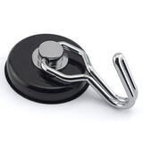 Master Magnetics .29 in. Neodymium Rotating Magnetic Hook 65 lb. pull 35 MGOe Black 1 pc.