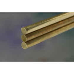K&S 0.02 in. Dia. x 12 in. L Brass Rod 5 pk