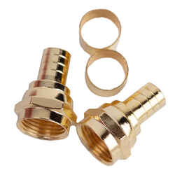 Monster Cable Crimp-On RG6 Coaxial Connectors 2 pk