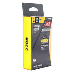 Ace 5 in. L X 3 in. W X 1 in. T 220 Grit Super Fine Block Sanding Sponge