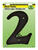 Hy-Ko 6 in. Black Plastic Screw-On Number 2 1 pc.