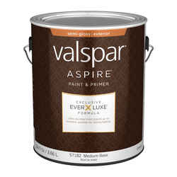 Valspar Aspire Semi-Gloss Tintable Medium Base Paint and Primer Exterior 1 gal