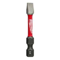 Milwaukee SHOCKWAVE Slotted 1/4 in. x 2 in. L Steel 1/4 in. Quick-Change Hex Shank 1 pc. Impac