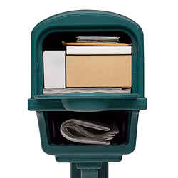 Gibraltar Mailboxes Gibraltar Gentry Plastic Post and Box Combo Green 21-3/4 in. L x 21-3/4 in
