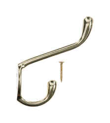 Ace Bright Brass Gold Brass Large Garment 3-1/2 in. L 1 pk Hook