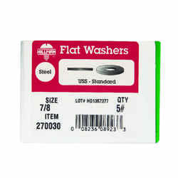 HILLMAN Zinc-Plated Steel 7/8 in. USS Flat Washer 32 pk