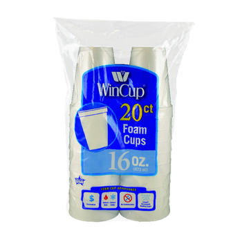 Wincup Styrofoam Foam Cups 20 pk