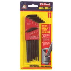 Eklind Tool .050 to 1/4 SAE Long Arm Ball End Hex L-Key Set Multi-Size in. 11 pc.
