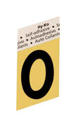 Hy-Ko Aluminum Black 1-1/2 in. Letter Self-Adhesive O