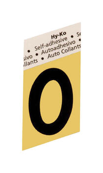 Hy-Ko Aluminum Black 1-1/2 in. Letter Self-Adhesive O