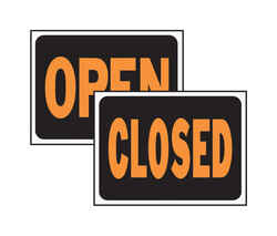 Hy-Ko Hy-Glo English Black Informational Sign 9 in. H x 12 in. W