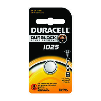 Duracell 1025 Lithium Watch/Electronic Battery 3 volts Carded 1 pk