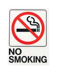 Hy-Ko English 7 in. H x 5 in. W Sign Plastic No Smoking