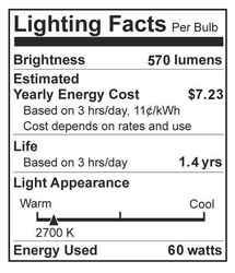 Westinghouse 60 watts B11 Incandescent Bulb 525 lumens White Decorative 2 pk