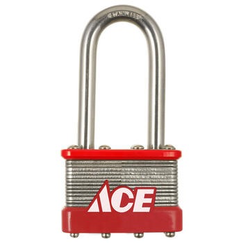 Ace 2 in. H X 1-3/4 in. W Stainless Steel 4-Pin Cylinder Padlock 1 pk