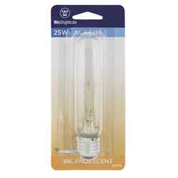 Westinghouse 25 watts T10 Incandescent Bulb 180 lumens White 1 pk Tubular