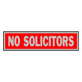 Hy-Ko English No Solicitors 8 in. W x 2 in. H Aluminum Sign