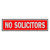 Hy-Ko English No Solicitors 8 in. W x 2 in. H Aluminum Sign