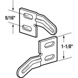 Prime-Line Zinc-Plated Silver Steel Bi-Fold Door Aligner 1 pk
