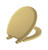 Mayfair Never Loosens Round Harvest Gold Molded Wood Toilet Seat