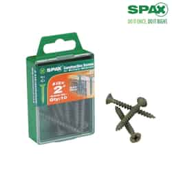 SPAX No. 12 x 2 in. L Phillips/Square Flat High Corrosion Resistant Steel Multi-Purpose Screw
