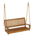 Living Accents Nyatoh Wood Porch Swing 49-1/16 in. 23-5/8 in. 23-5/8 in. 500 lb.