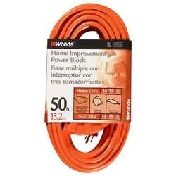 Woods 14/3 SJTW 300 volts 50 ft. L Power Cord