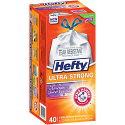 Hefty Ultra Strong 13 gal. Kitchen Trash Bags Drawstring 40 pk