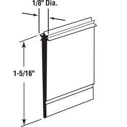 Prime-Line 5.43 in. H X 1.31 in. W Gray Frameless Shower Door Sweep