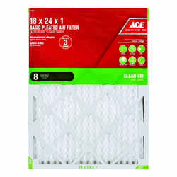 Ace 18 in. W X 24 in. H X 1 in. D Cotton 8 MERV Pleated Air Filter