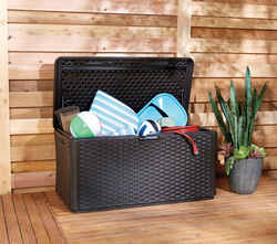 Suncast Resin 27 in. H x 55 in. W x 28.5 in. D Brown Deck Box