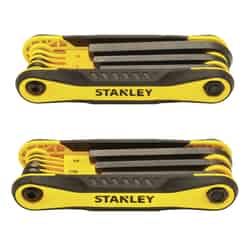 Stanley Multi-Size Metric and SAE Fold-Up Folding Locking Hex Key Set 6.7 in. 17