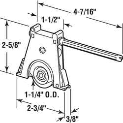 Prime-Line 1-1/4 in. D X 1/4 in. L Mill Nylon/Plastic Screen Door Roller Assembly 1 pk