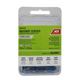 Ace 3/16 in. x 2-3/4 in. L Phillips Flat Head Ceramic Steel Masonry Screws 20 pk