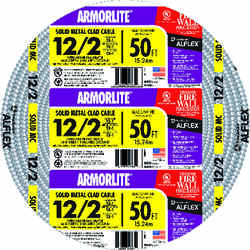 Southwire 50 ft. 12/2 Solid Aluminum Armored MC Cable