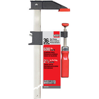 Bessey 2.5 in. D x 36 in. Steel 600 lb. 1 pk Bar Clamp