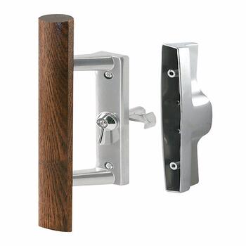 Prime-Line Wood Tone Steel Outdoor Sliding Glass Door Security Latch