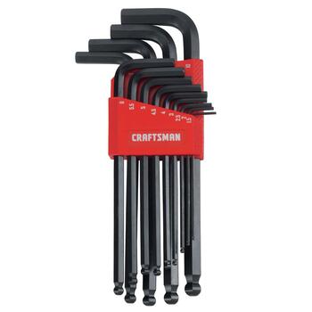 Craftsman 1/4 Metric Long and Short Arm 7.8 in. 13 Ball End Hex Key Set