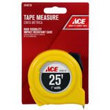 Ace 25 ft. L x 1 in. W High Visibility Tape Measure Yellow 1 pk