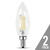 Feit Electric B10 E12 (Candelabra) LED Bulb Soft White 60 Watt Equivalence 2 pk