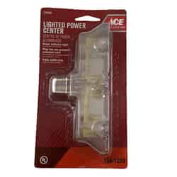 Ace Grounded 3 Outlet Adapter Lighted 1 pk Surge Protection