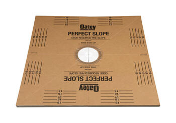 Oatey Perfect Slope 6 in. H x 40 in. W x 40 in. L Brown One Piece Center Square Base