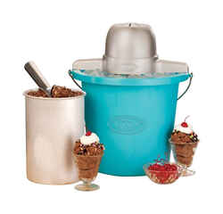 Nostalgia 4 qt. Ice Cream Maker 12 in. W x 12 in. L x 15 in. H Blue