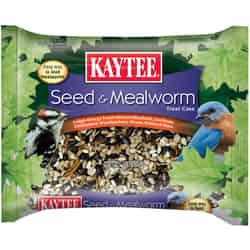 Kaytee Assorted Species Wild Bird Seed Cake Seed and Mealworm 1.4 lb.