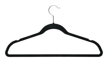 Honey Can Do 9-1/2 in. H x 17-3/4 in. L x 9/32 in. W Black 3 pk Metal/Velvet Suit Hanger