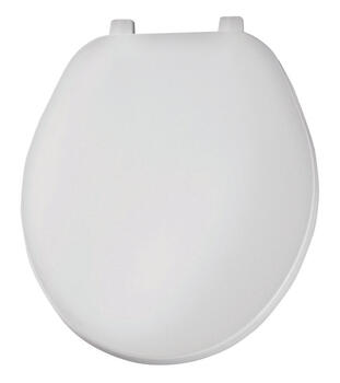 Mayfair Round White Plastic Toilet Seat