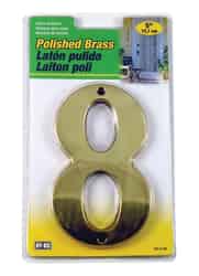 Hy-Ko 5 in. Brass Gold 8 Number Nail-On