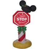 Gemmy Mickey Ears Stop Sign Christmas Inflatable Fabric 1 pk