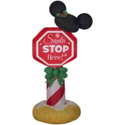 Gemmy Mickey Ears Stop Sign Christmas Inflatable Fabric 1 pk