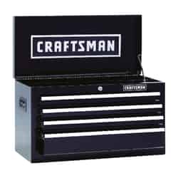 Craftsman 26 in. 12 in. D x 15-1/4 in. H Steel Top Tool Chest Black 4 drawer